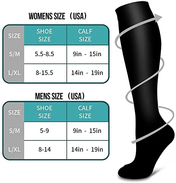 Athletic Compression Crew Socks for Men