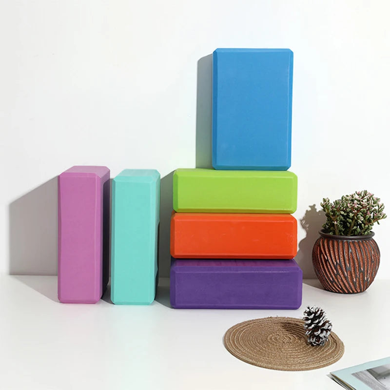 Yoga Building Blocks Cubes Pilates Bricks Reinforcement Mats Sports Yoga Supplies Exercise Home