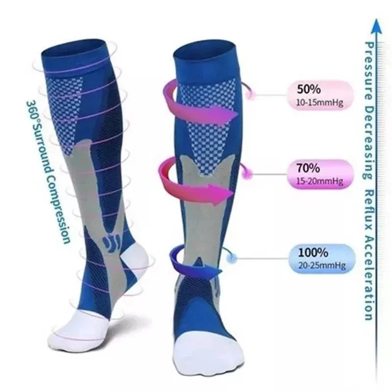 Women Compression Socks For Anti Fatigue Pain Relief 20-30 Black Compression Socks Fit For Sport Socks