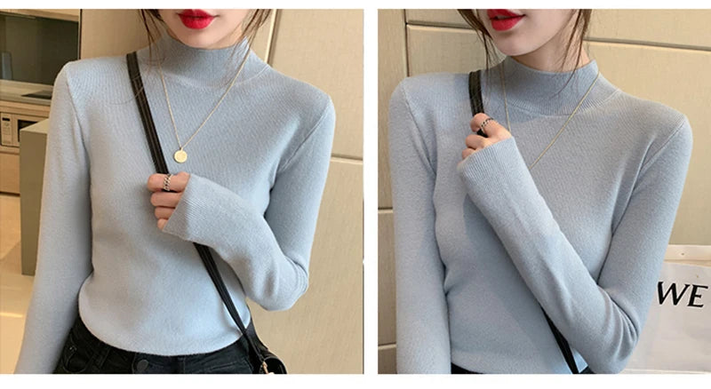 Sweater Women Fashion New Stretch Tops