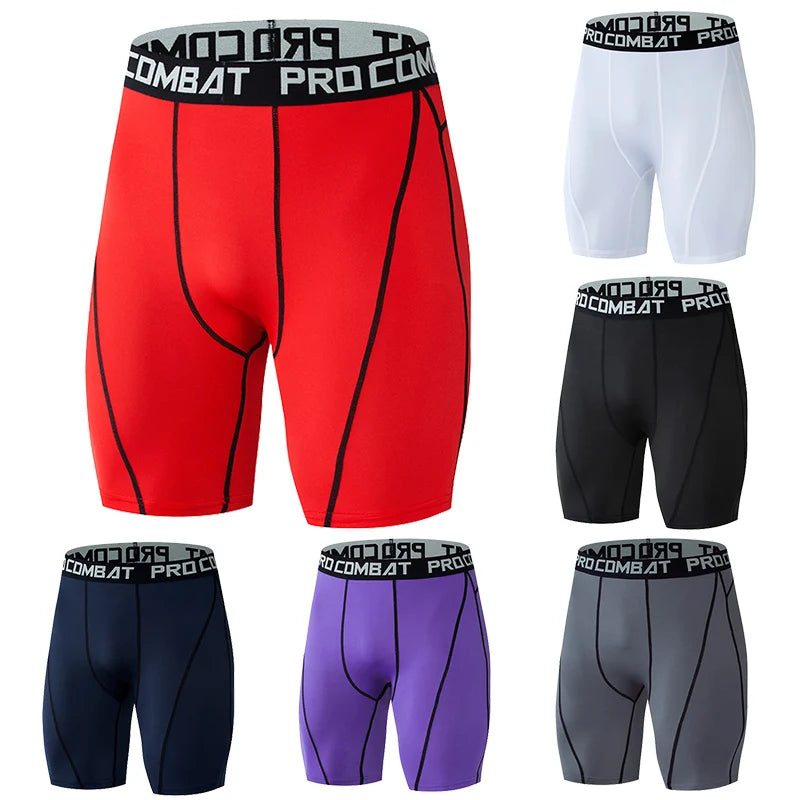 Men Bodybuilding Shorts Fitness Workout Inseam Gym Knickers Male