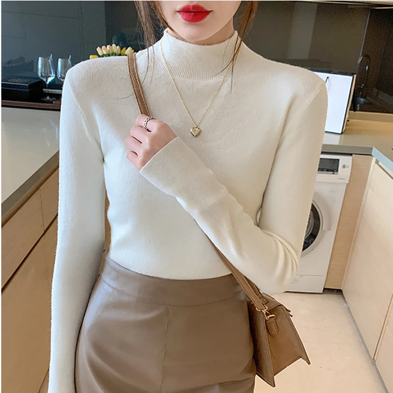 Sweater Women Fashion New Stretch Tops