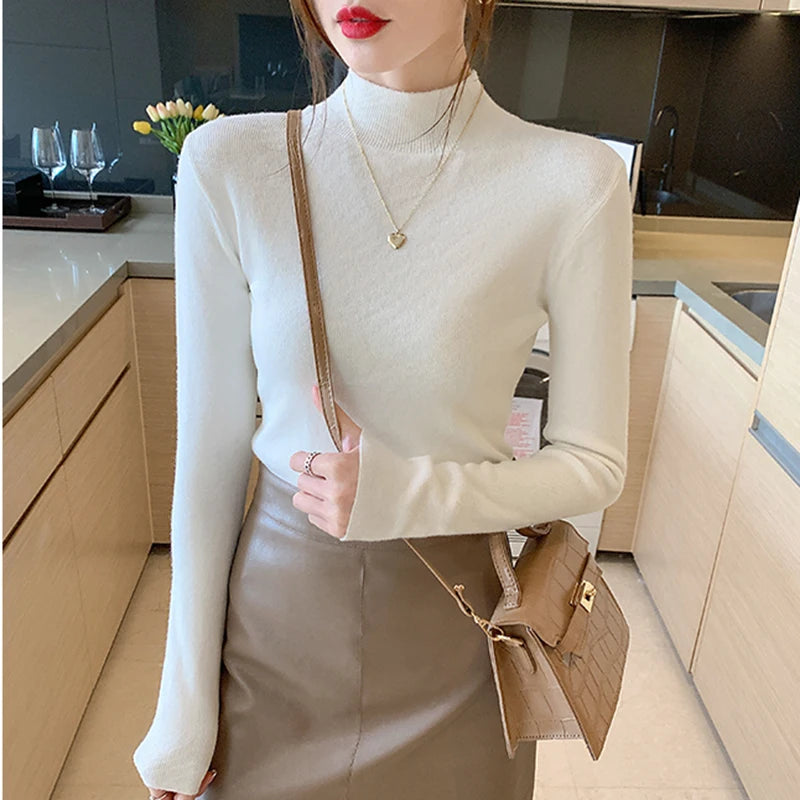 Sweater Women Fashion New Stretch Tops