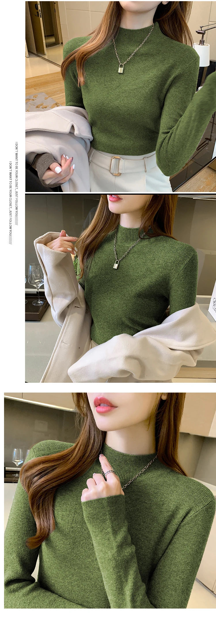 Sweater Women Fashion New Stretch Tops