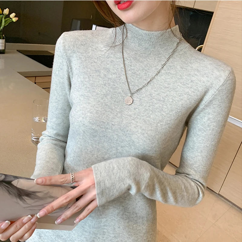 Sweater Women Fashion New Stretch Tops