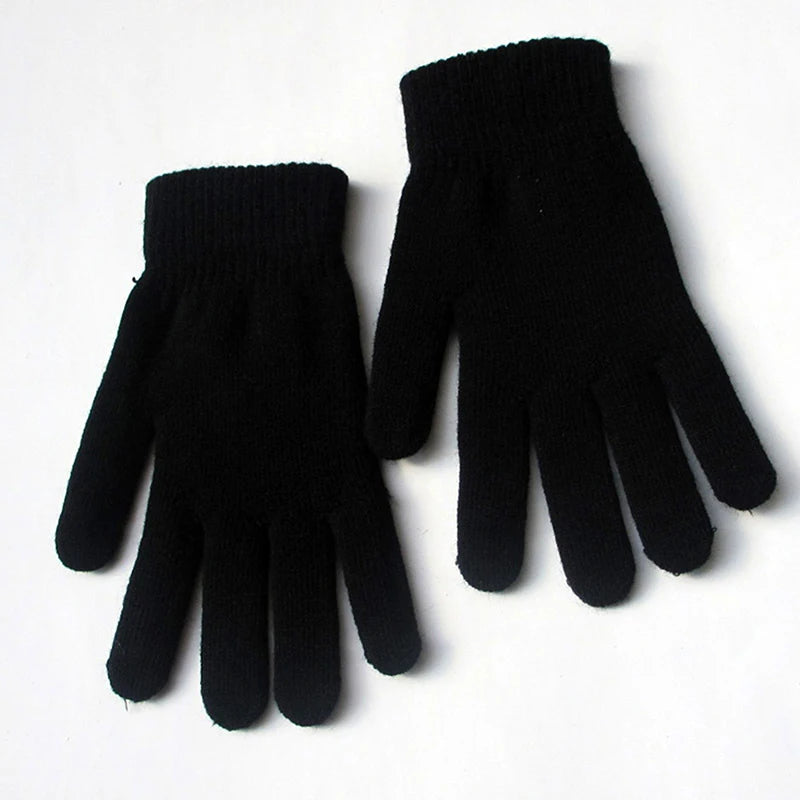 Gloves Autumn Hand Warmer Winter Thicken Lining Full Fingered Skiing Short Wrist Gloves Warm