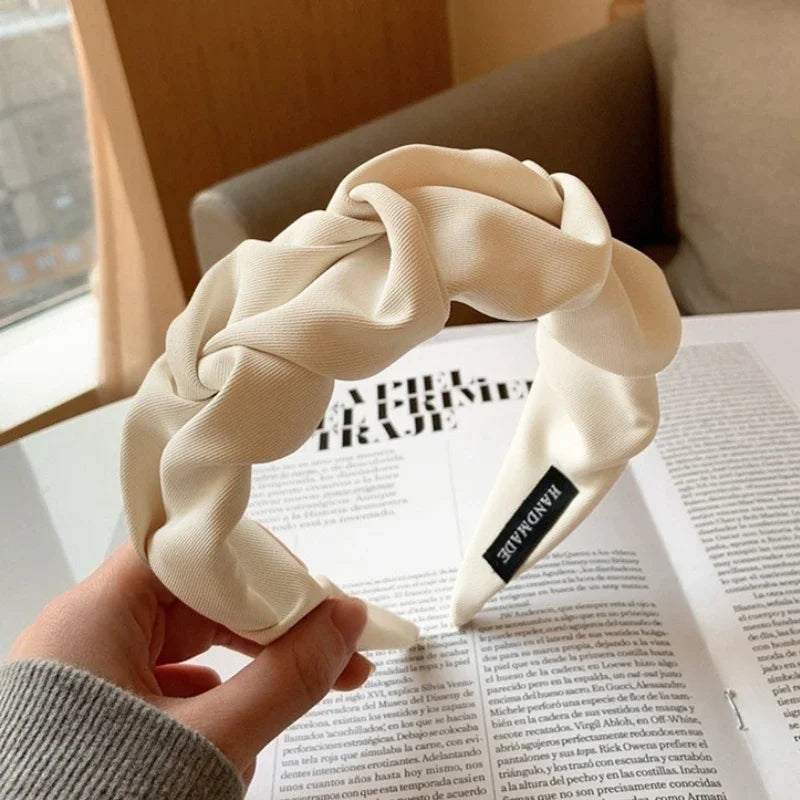 Fashion Hair Hoop Hair Bands for Women Girls Flower Solid Colour Headbands