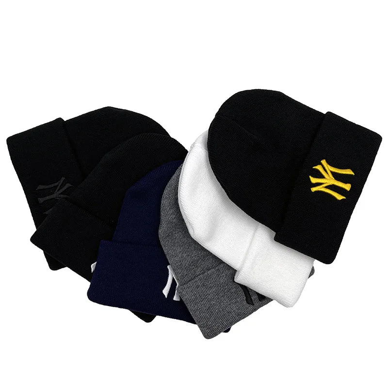 Versatile Unisex Winter Beanies with Stylish Letter Embroidery