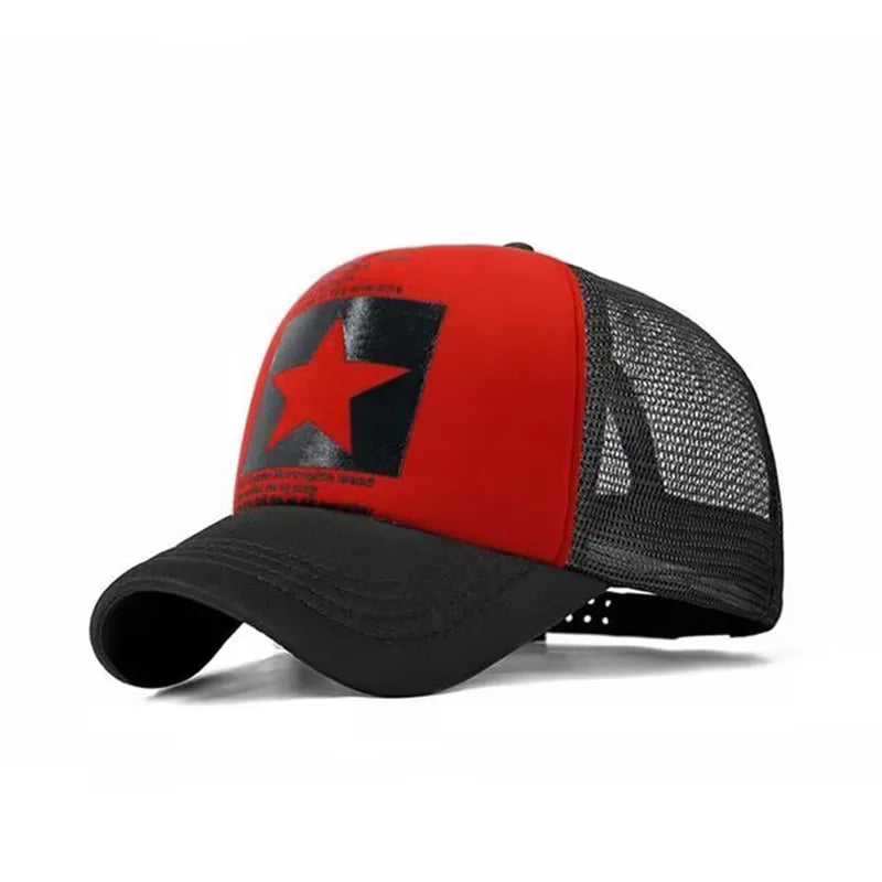 Trendy Mesh Snapback Baseball Cap for All Seasons - Unisex Hip Hop Style