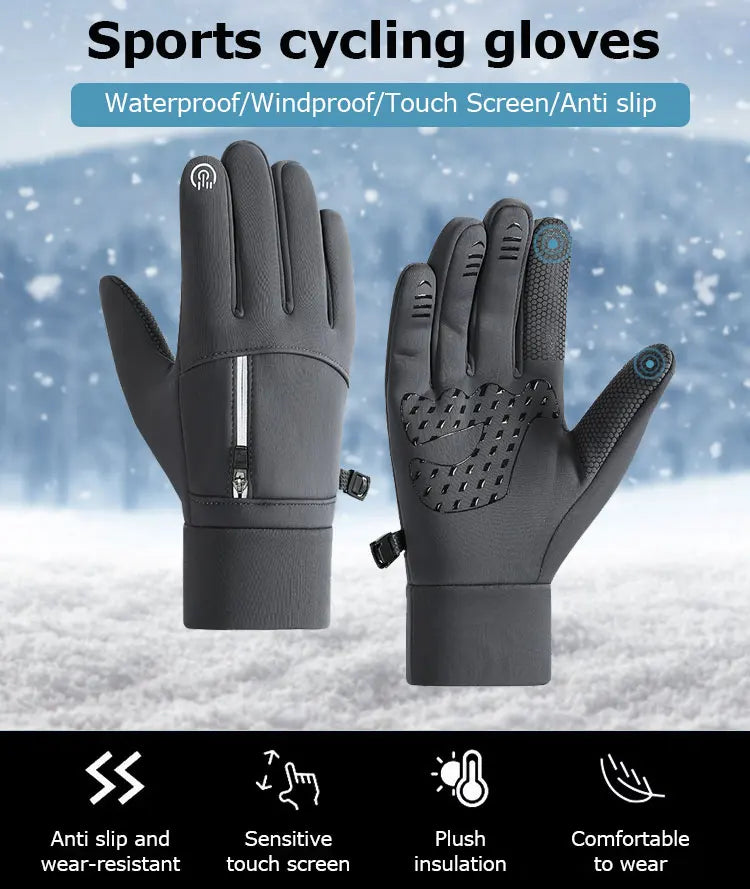 All-Weather Thermal Sports Gloves for Men & Women – Waterproof Comfort