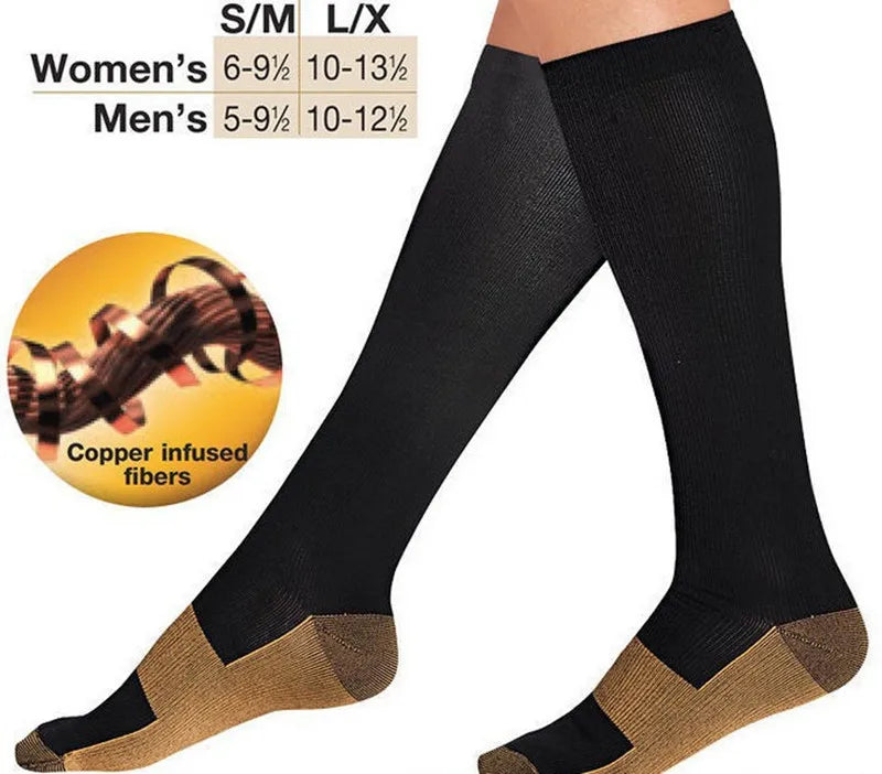 Unisex Compression Sports Socks for Hiking, Running & Training - High-Performance Elastic Support