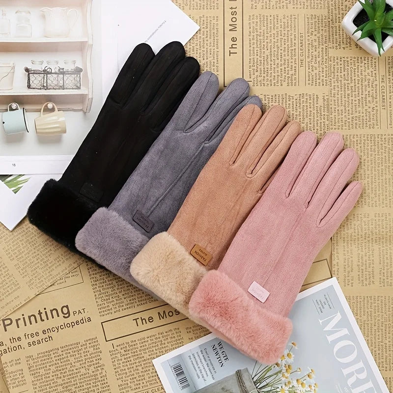 Gloves Fashion Winter Warm Skiing Outdoor Women Gloves Lady Elegant Casual Touch Screen Gloves