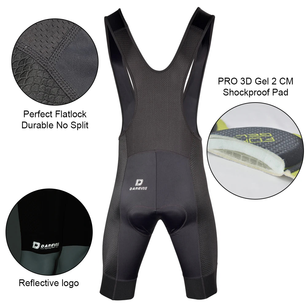 Cycling Bib Shorts 3D Gel Pad 6H Ride Men Cycling Shorts MTB Road