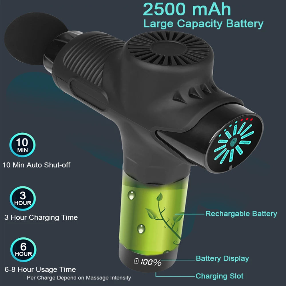 Massage Gun With Hot And Cold Compress Electric 12Head High Frequency