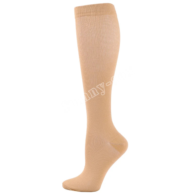 Unisex Compression Sports Socks for Hiking, Running & Training - High-Performance Elastic Support