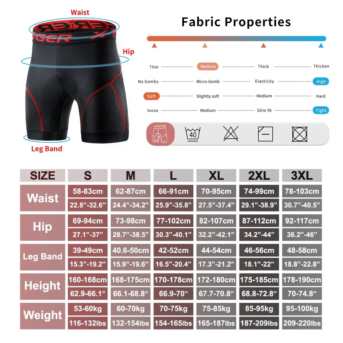 Cycling Shorts Breathable Mesh Cycling Underwear Gel Pad Shockproof Bike Shorts