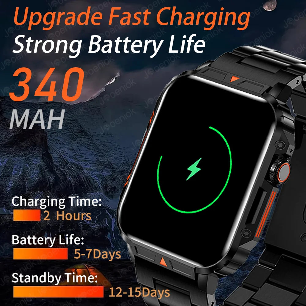 New Outdoor Sports Smart Watch Men inch Heart Rate Blood Oxygen Waterproof Smartwatch Men