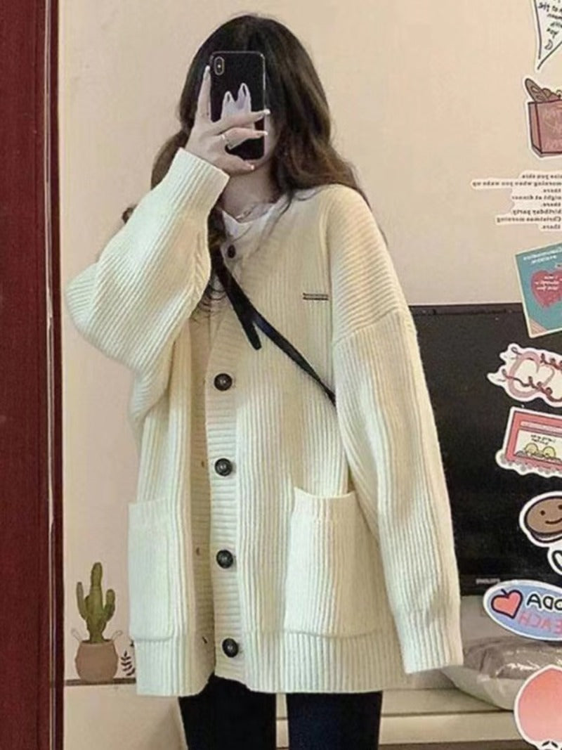 Autumn Winter Women Cardigan Sweater Coats Fashion Female Long Sleeve