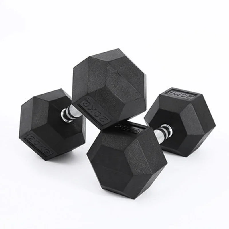 Fixed Dumbbells Men's Fitness Equipment Home Ladies Rubber Dumbbells