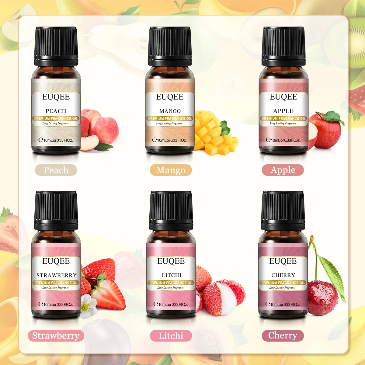 6pcs/set Fragrance Oil Gift Kit For Diffuser Coffee Bakery Harvest Spice Pumpkin Pie Forest Pine Sweet Fruit Aroma Oils