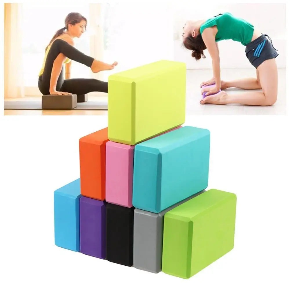 Coloured EVA Yoga Block Brick Non-Slip Body Shaping Health Training Sports Stretching Exercise