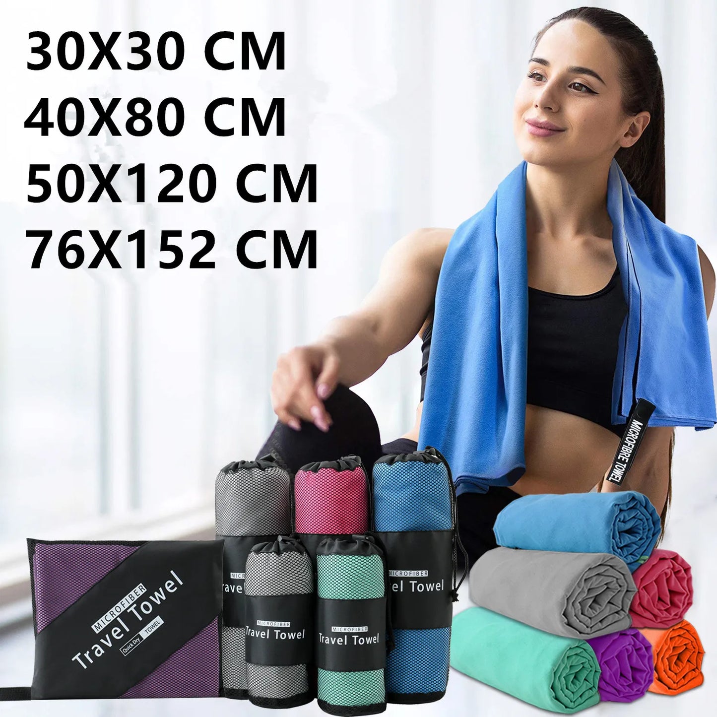 towel sports quick-drying super absorbent camping towel super soft and lightweight gym swimming yoga beach towel