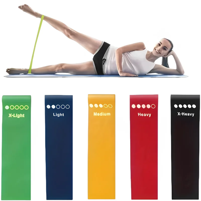 7Pcs Resistance Bands Fitness Set Rubber Loop Strength Training Workout