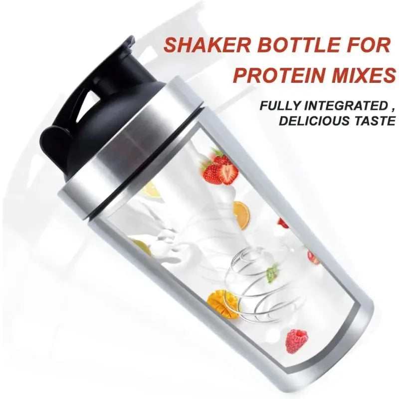 500ml/750ml Stainless Steel Protein Powder Shaker Bottle with Mixing Ball and Scale Portable Fitness Sport Protein