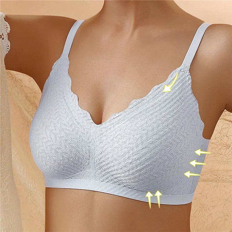 One-Piece Bra Women No Steel Ring Breathable Large Size