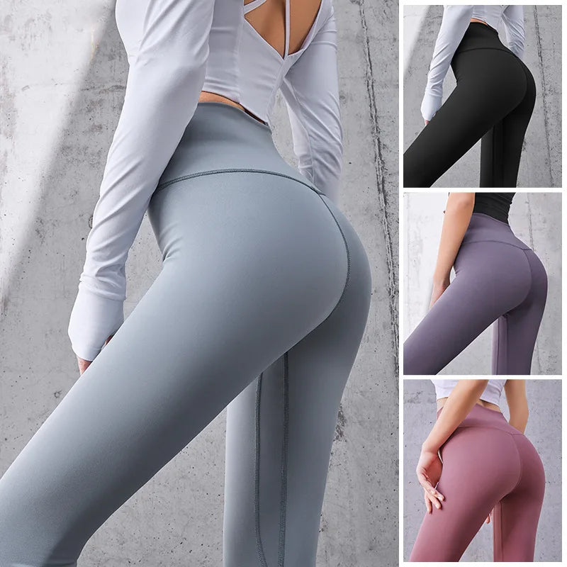 Ribbed Yoga Pants High Waisted Legging