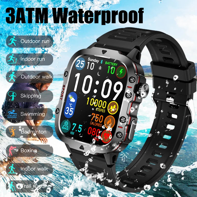 Screen Heart Rate Waterproof Outdoor Smart Watch Bluetooth Call For Xiaomi