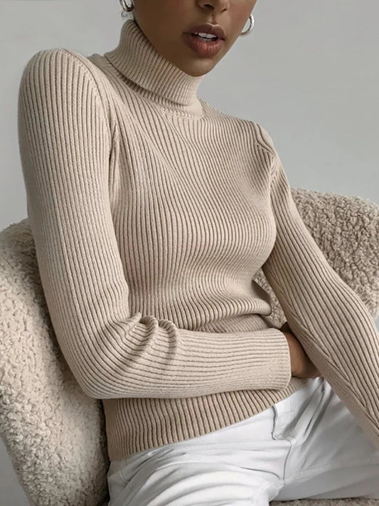 Sweater Knitted Soft Pullovers Jumpers Basic Soft Sweaters For Women 2024 Autumn Winter