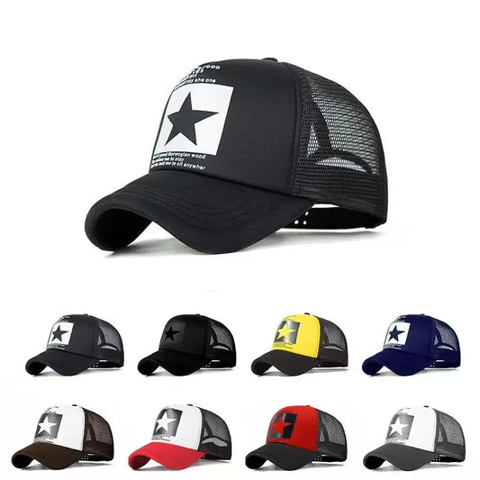 Trendy Mesh Snapback Baseball Cap for All Seasons - Unisex Hip Hop Style