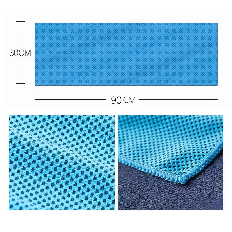 Portable Sport Towel 80*30cm Quick Drying Instant Cooling Outdoor Travel Fitness Running Reusable Face Towel