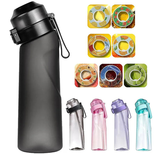 Flavoured Water Bottle 650ml Drinking Bottle 7 Fruit Fragrance Pods Water Cup for Outdoor