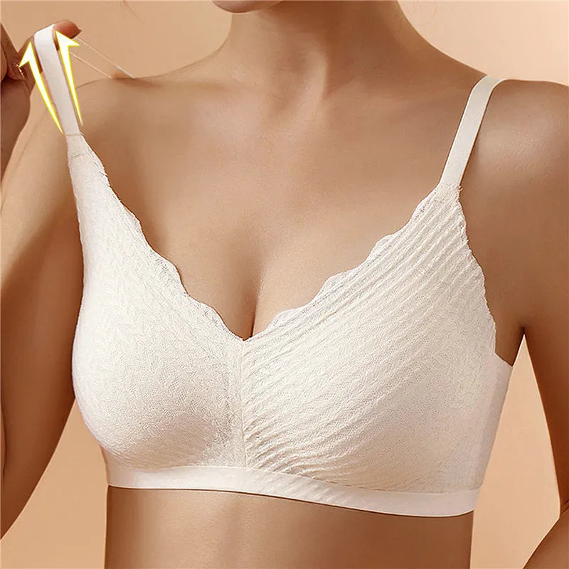 One-Piece Bra Women No Steel Ring Breathable Large Size