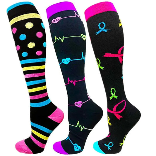 Compression Socks for Men and Women Veins Sports Socks for Running Cycling Travel Flight