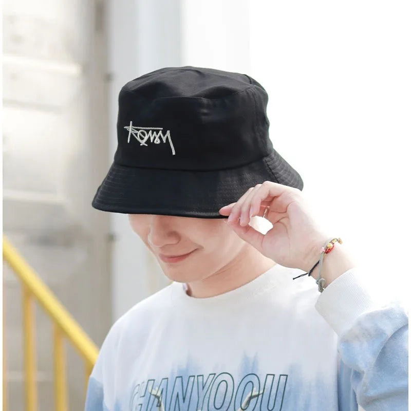 Big Head Size Fisherman Hat Male Reversible Korean Spring Hats for women