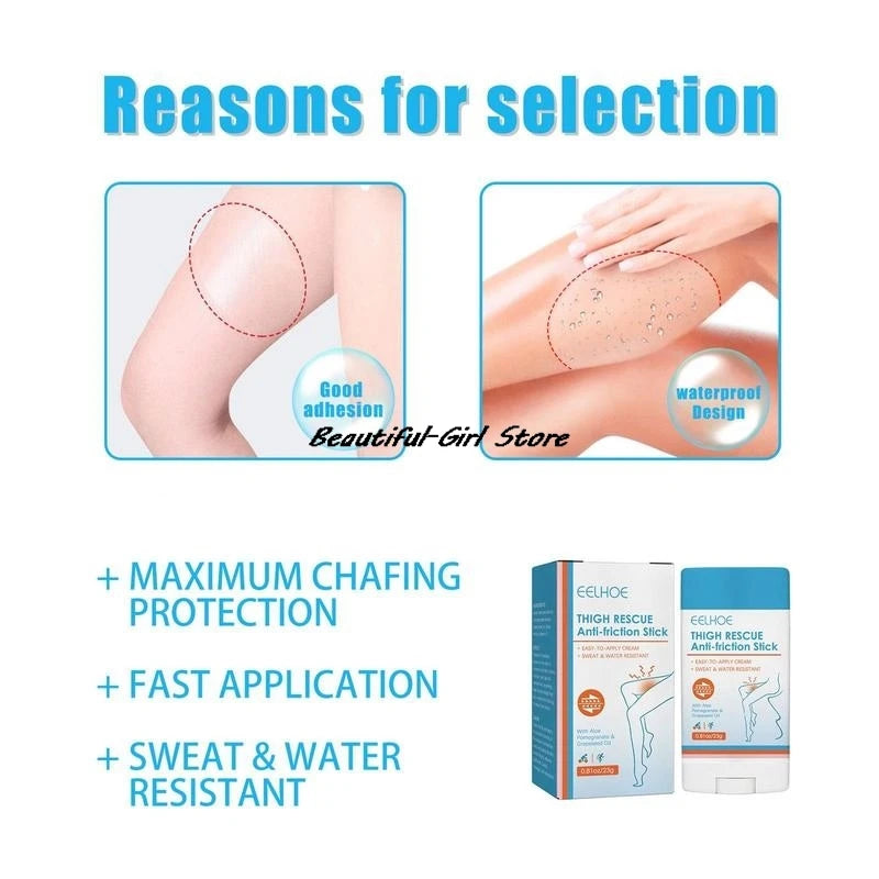 Anti Chafe Cream Waterproof Glide Anti Chafing Stick Chafing Stick For Women Running Chafe Stick For Heel Lower Arm Thigh Skin