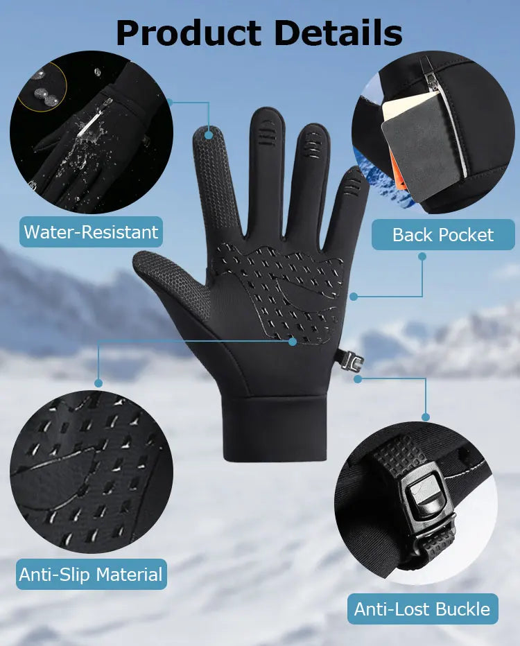 All-Weather Thermal Sports Gloves for Men & Women – Waterproof Comfort