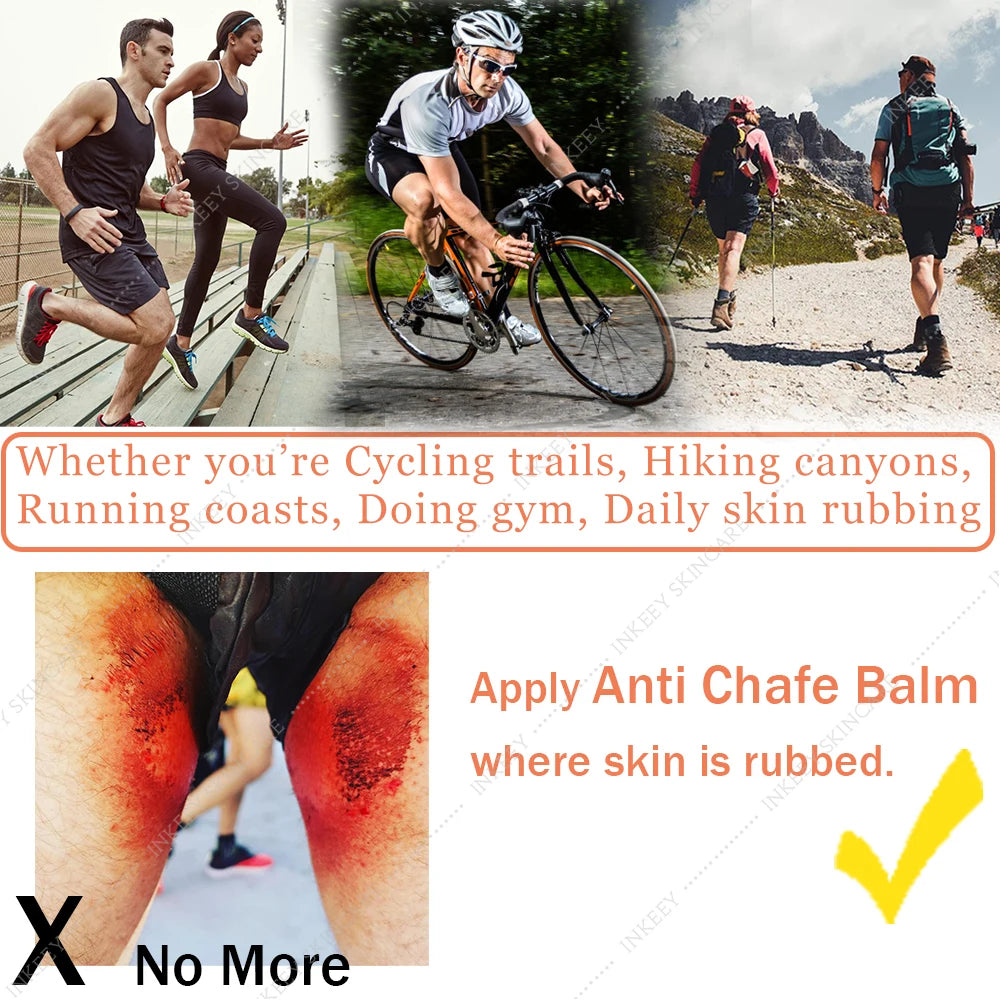 Anti Chafing Balm Anti Chafe Stick Inner Thigh Anti Friction Exercise Prevent Rubbing Raw Skin Irritation for Arm Chest Butt Leg