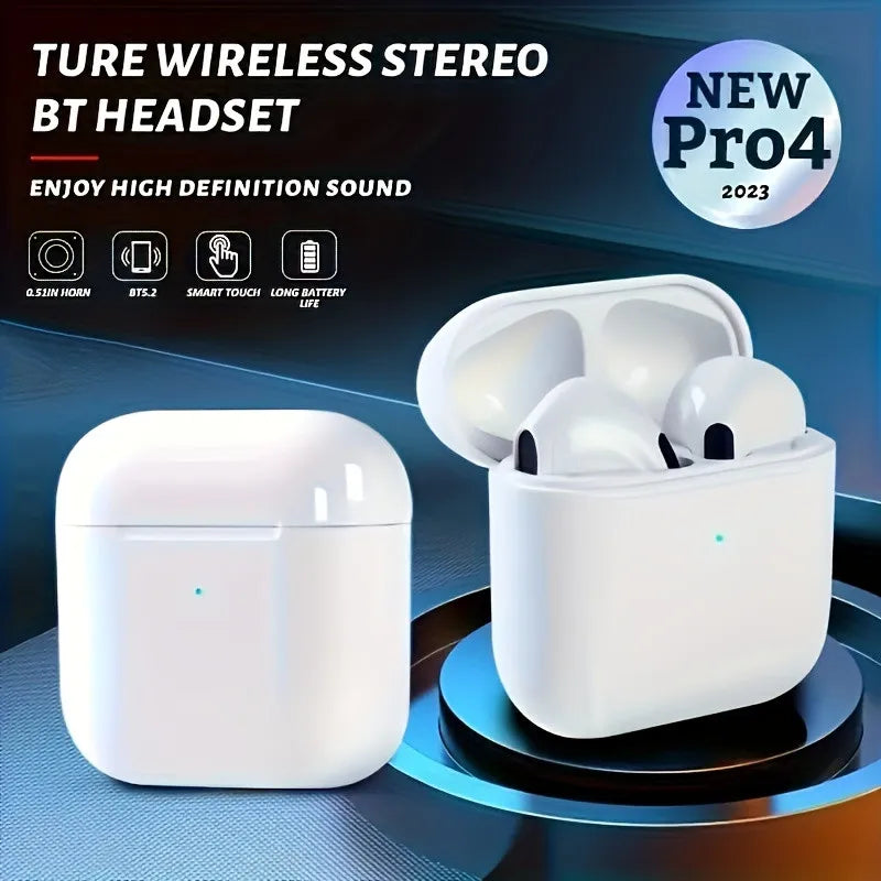 Wireless Headphones Earphone Bluetooth Waterproof Headset with Mic for Xiaomi iPhone Pro4 Earbuds