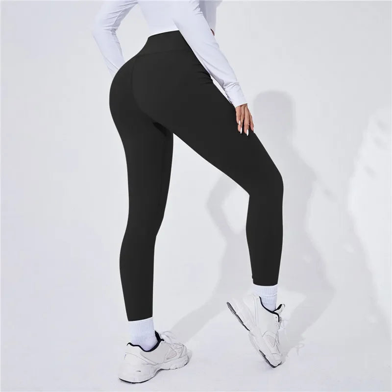 High Waist Yoga Warm Leggings Sports Tights Thermal Woman Running Pants