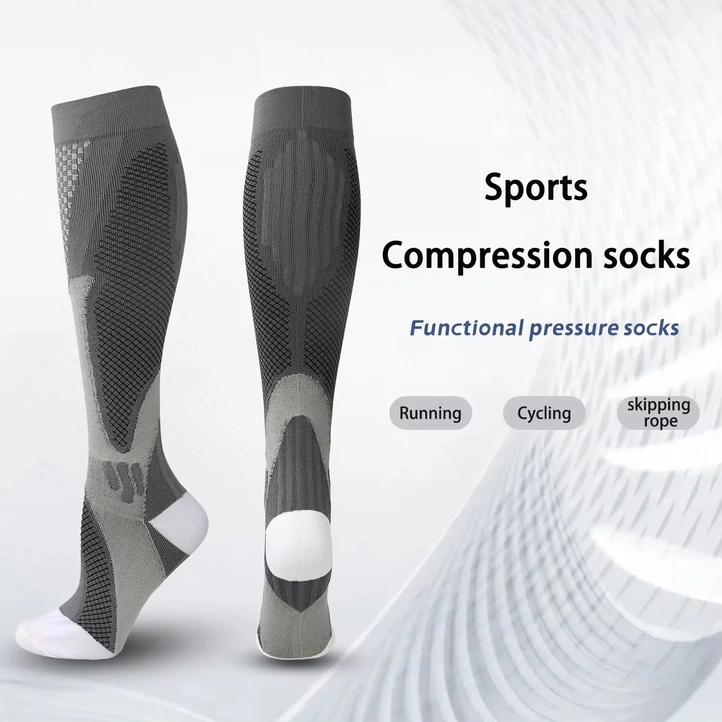 Athletic Compression Crew Socks for Men