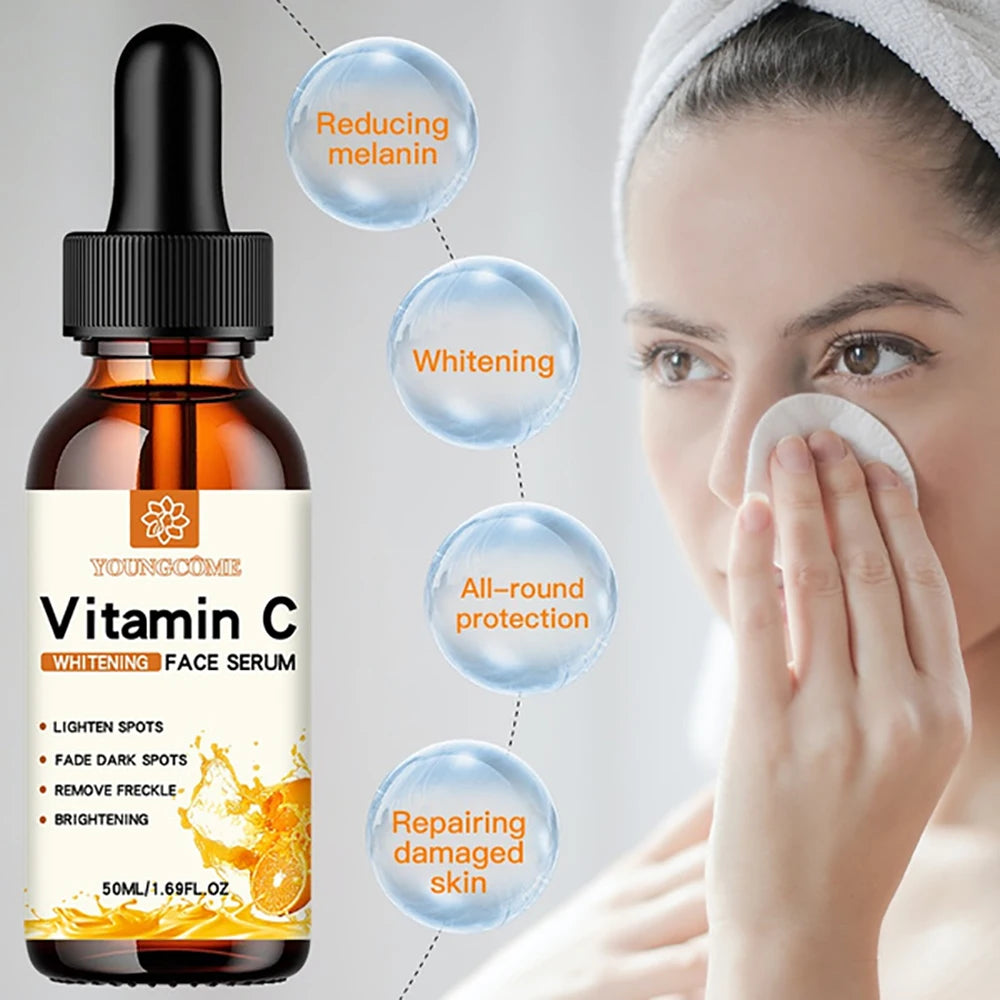 Vitamin C Facial Essence Contains Hyaluronic Acid Dark Spot Remover Moisturizing Repair Anti-aging Essence Facial Skin Care 30ml