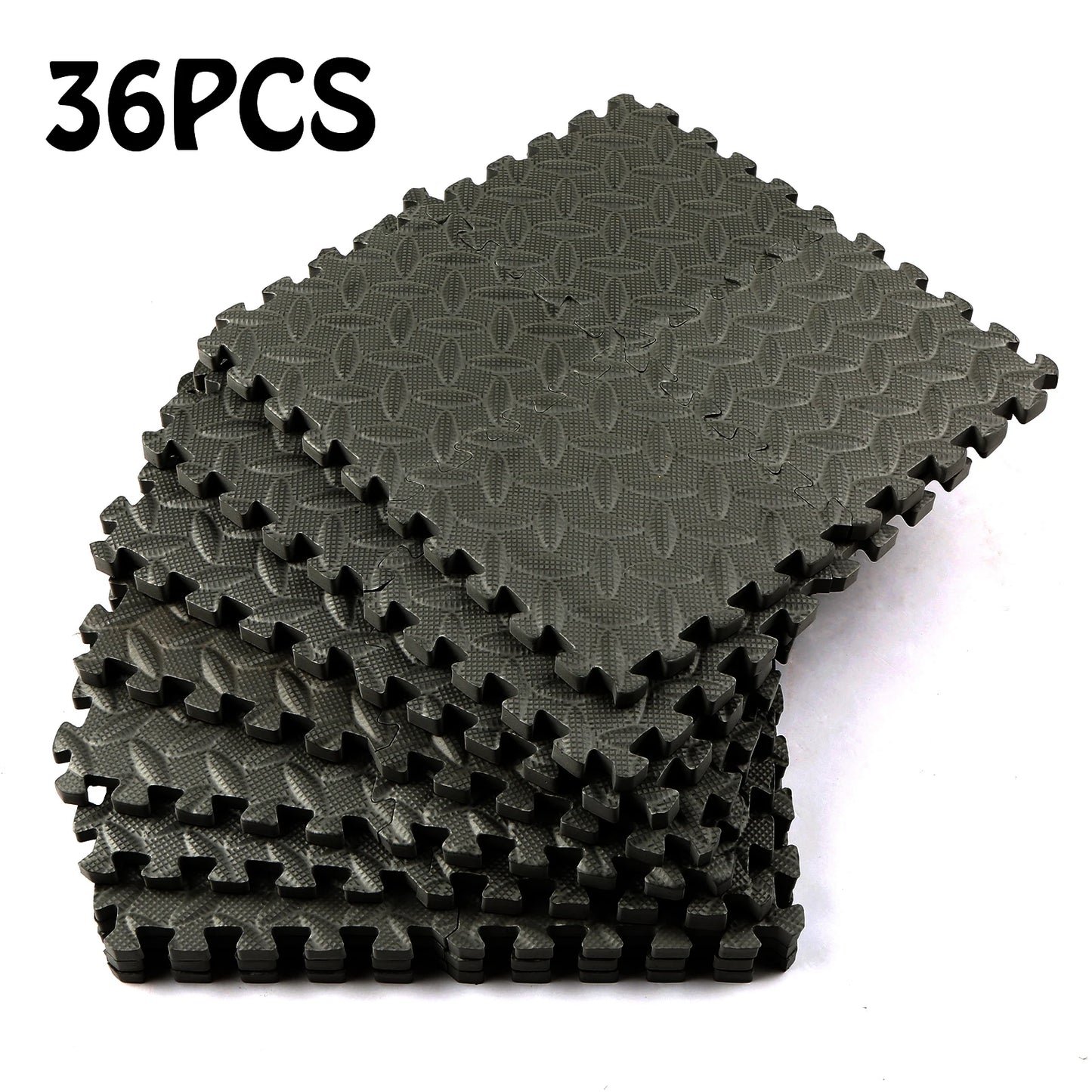 36PCS 15CM*15CM Thicken Floor Mat  Cushion Floor Protective Mat Anti-slip Waterproof Indoor Fitness Mat