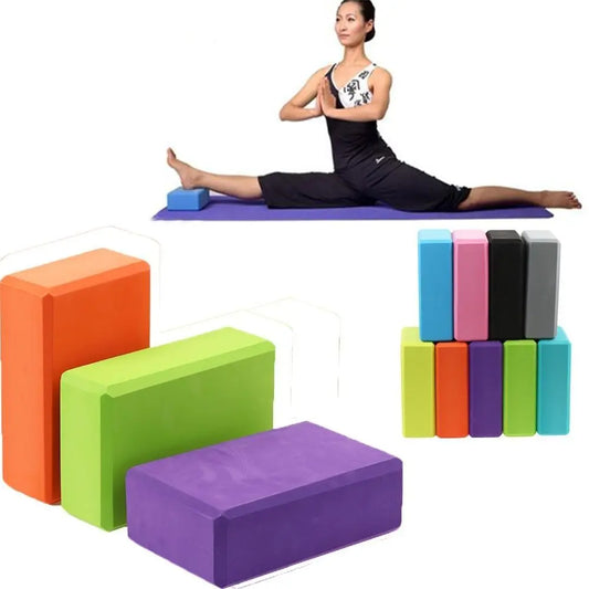 Coloured EVA Yoga Block Brick Non-Slip Body Shaping Health Training Sports Stretching Exercise