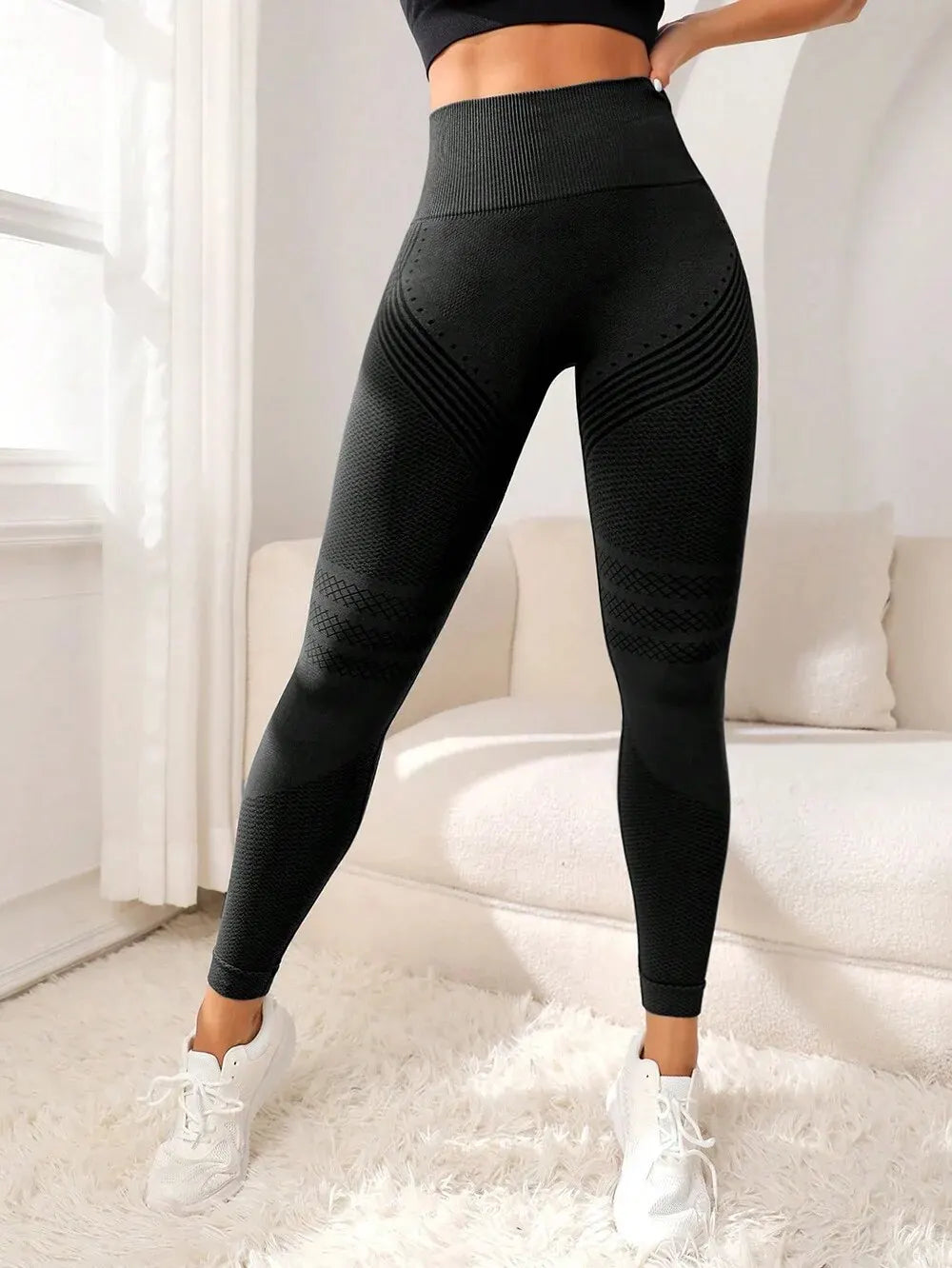 Women's High Waisted Elastic Fitness Pants Running Yoga Pants