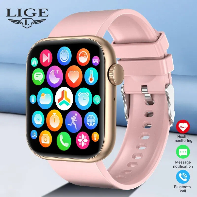 Smart Watch For Women Full Touch Screen Bluetooth Call Waterproof Watches Sport