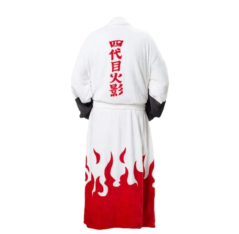 Naruto Autumn and Winter Organization Men and Women Flannel Home Clothes Nightgown Cosplay Battle Robe Bathrobe